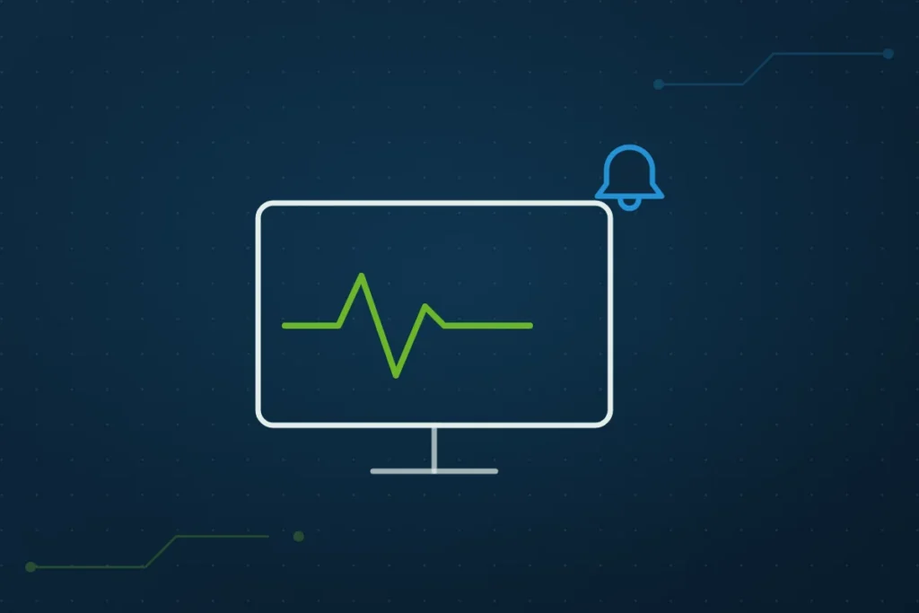 Monitoring-Dashboard mit Server- und Netzwerk-Metriken