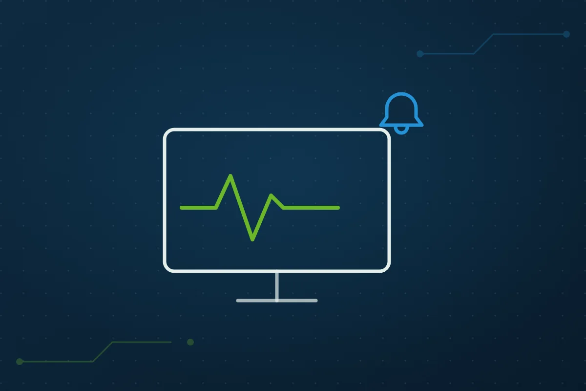 Monitoring-Dashboard mit Server- und Netzwerk-Metriken